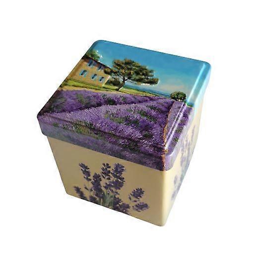 Metal soap tin square with print Vue Provence – Vintage stock tin – French hand soap – Marseil