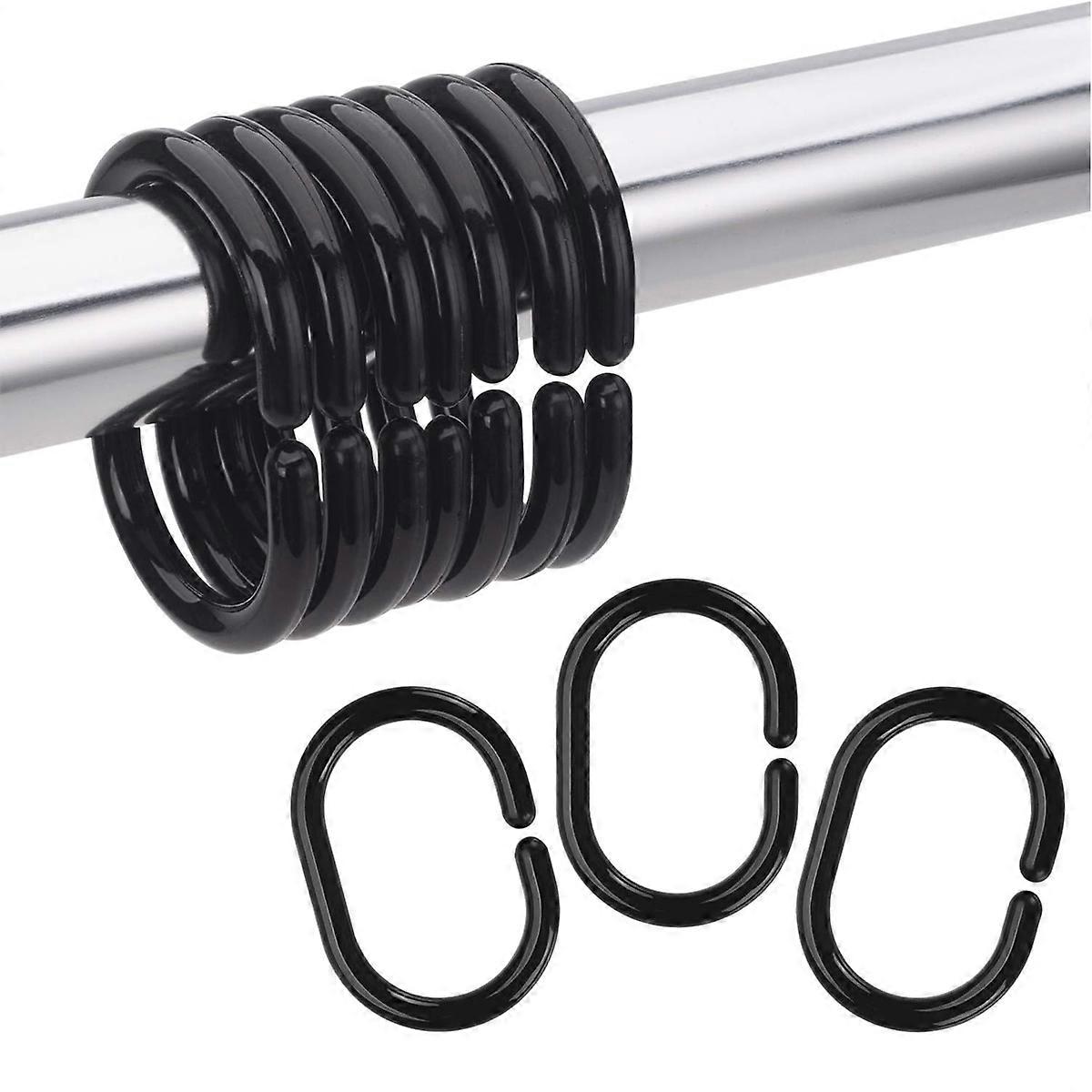 Shower Curtain Hooks, Double-Sided, Lightweight