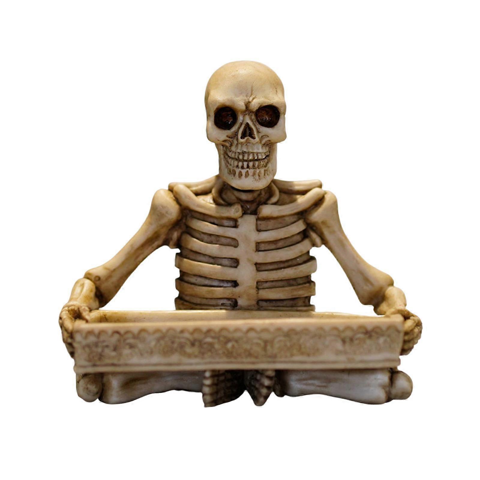 מגש תכשיטים מגש גולגולת שלד יצירתי מחזיק ממתקים לכניסה