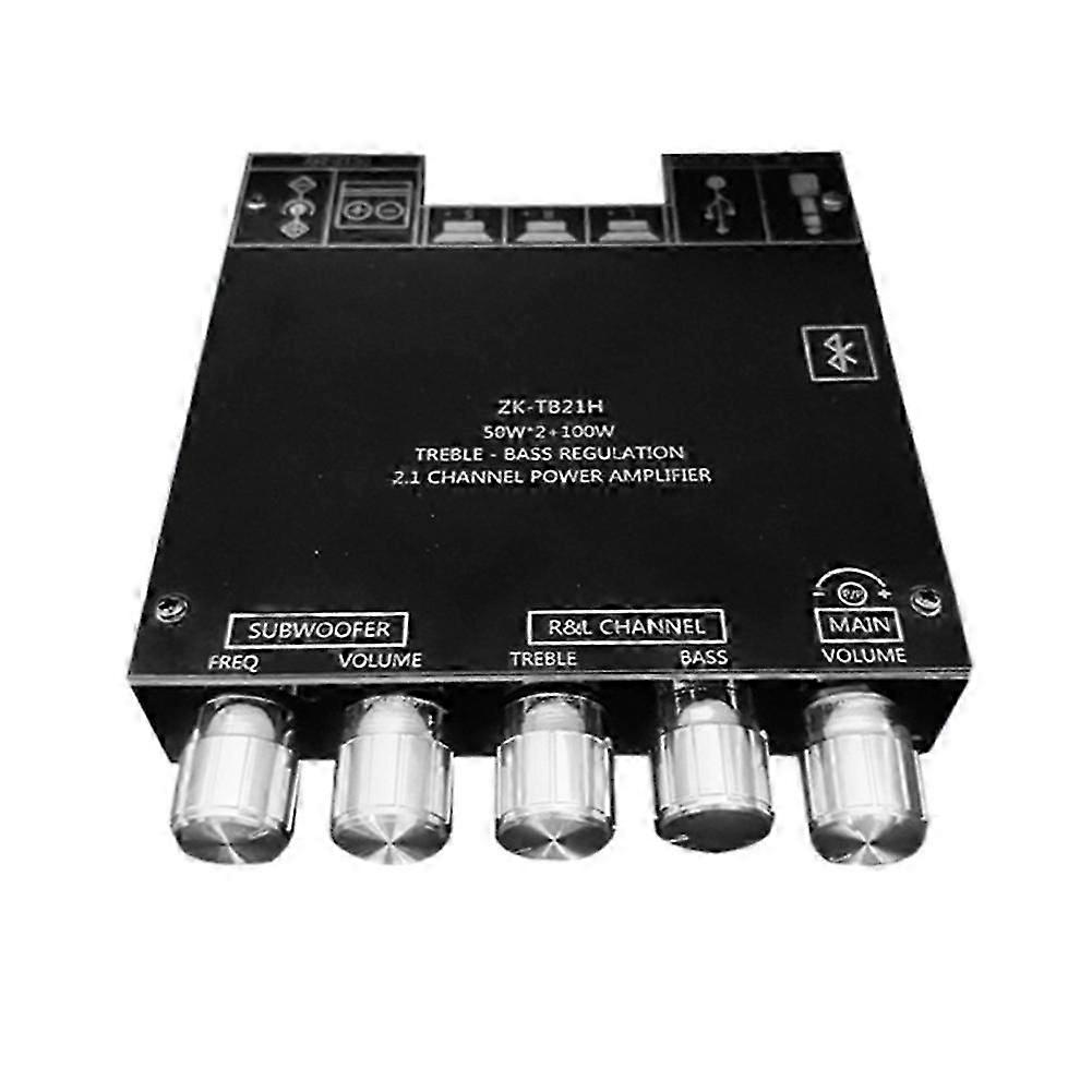 -TB21H 2X50W + 100W 2.1チャンネルサブウーファーデジタルパワーアンプボードAUX 12V 24Vオーディオステレオブルー