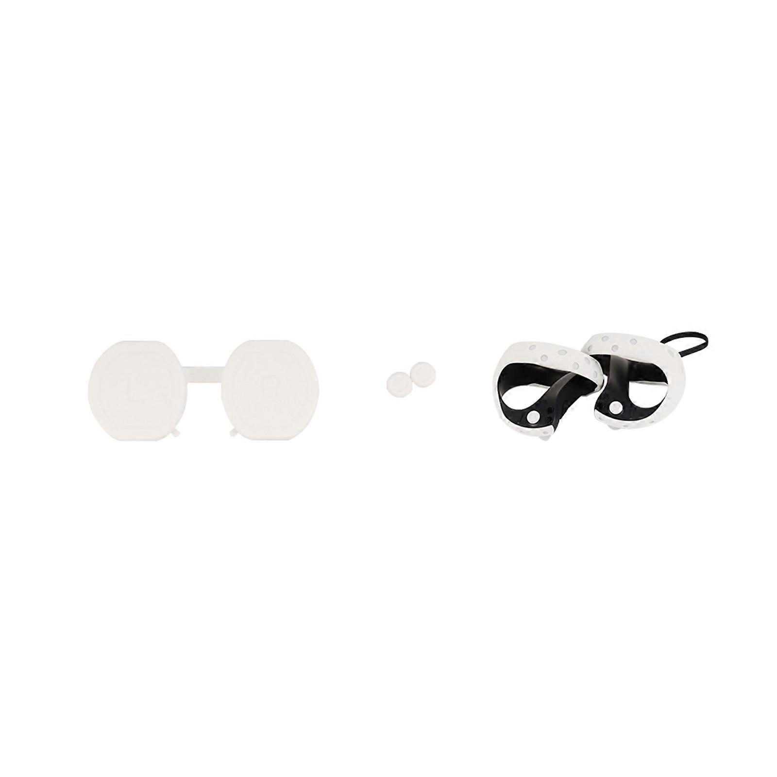 Sweat-Proof Controller Silicone Grip for PS VR2 Handle Controller Protectors Controller Grip Rocker Caps Lens Cover White