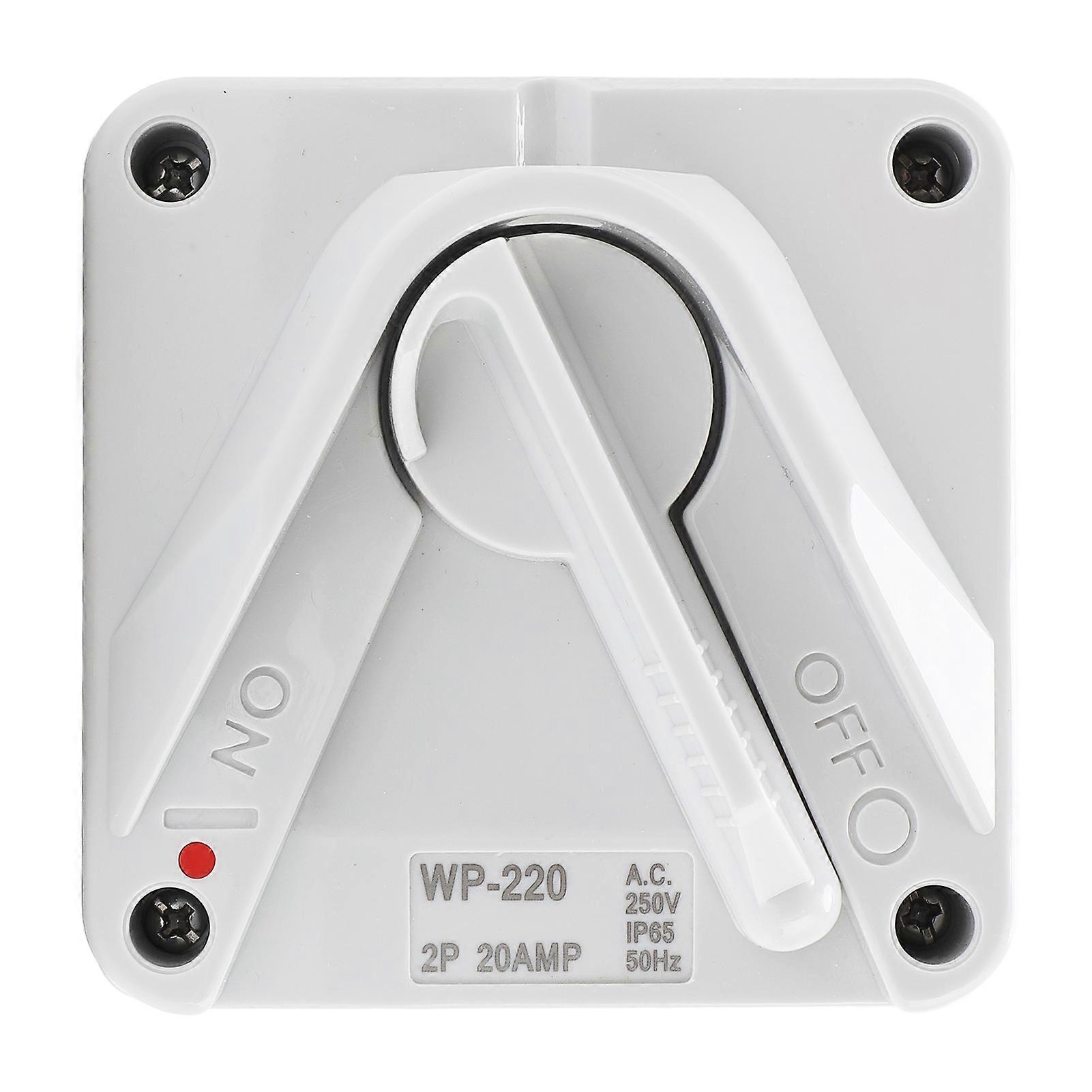 Enclosed Motor Disconnect Switch 2P 20A IP65 Water Proof Heavy Duty Safety Isolation Switch