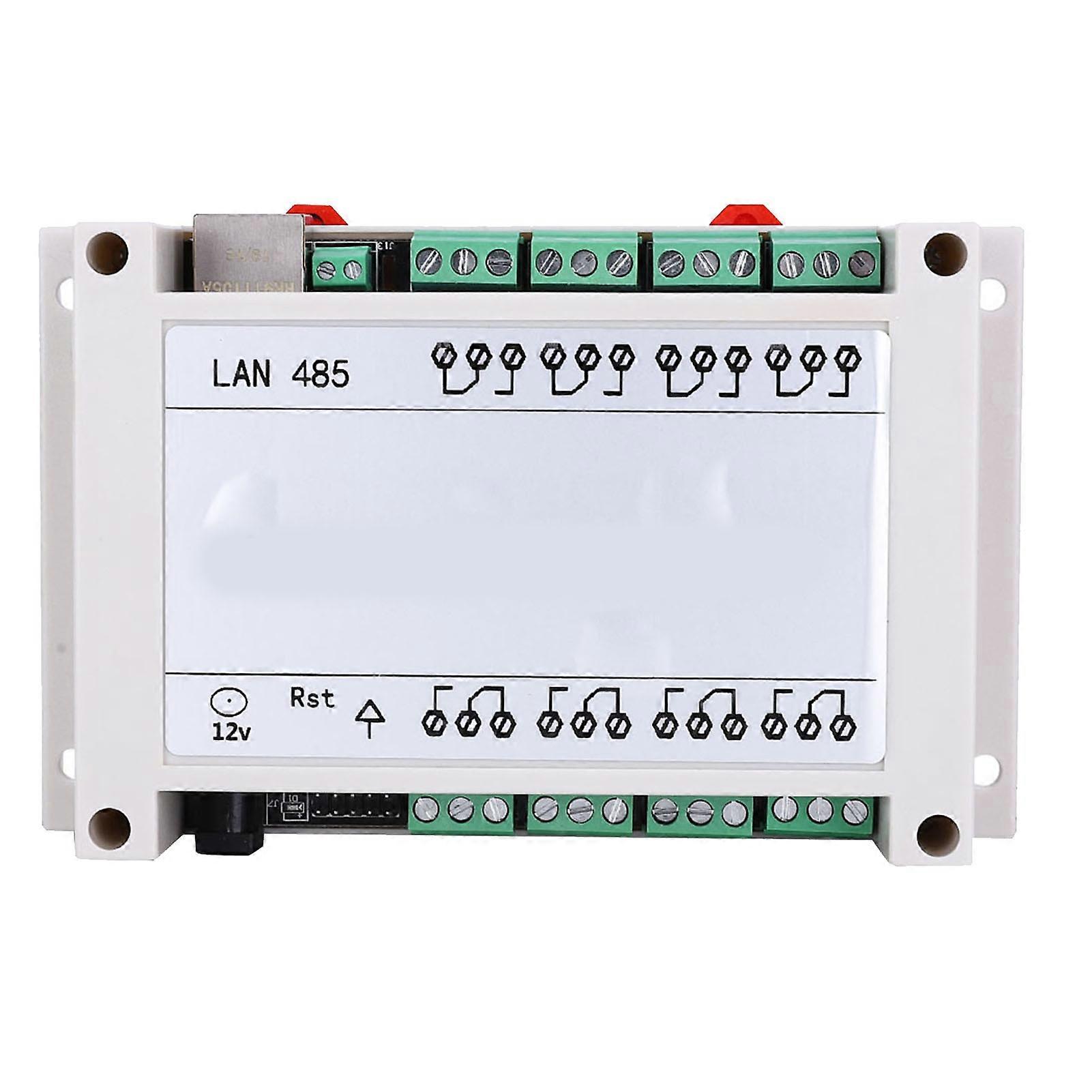 RJ45 TCP/IP Remote Controller Module 8‑Channel Relay Switch 250V/AC 10A (White)