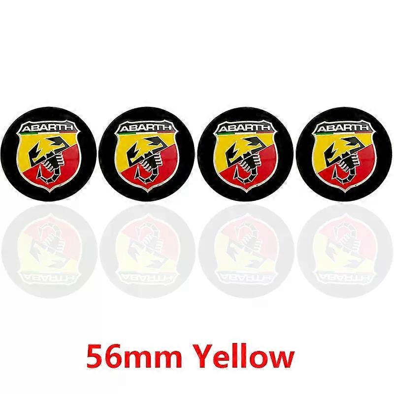 4pcs 56mm 60mm συμβατό για Abarth Κεντρική πλήμνη Καπάκια πλήμνης Σήμα Λογότυπο Έμβλημα Ζάντες Κάλυμμα Αυτοκόλλητο ανθεκτικό στη σκόνη Αυτοκόλλητο Στυλ αυτοκινήτου
