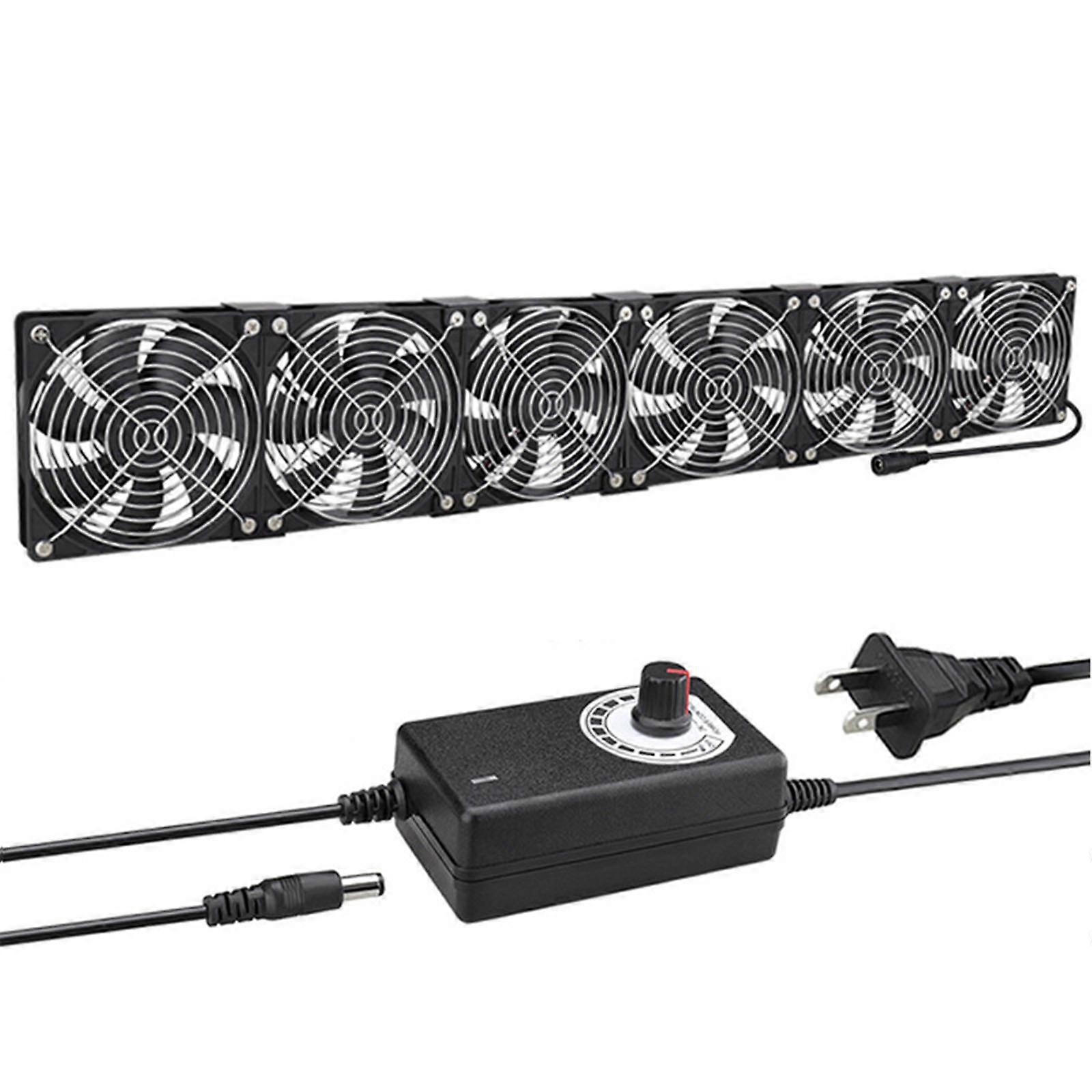 Ventola per computer da 120 mm a velocità regolabile Potente ventola per armadio a spina da 100 V 240 V per un efficiente raffreddamento dell'elettronica