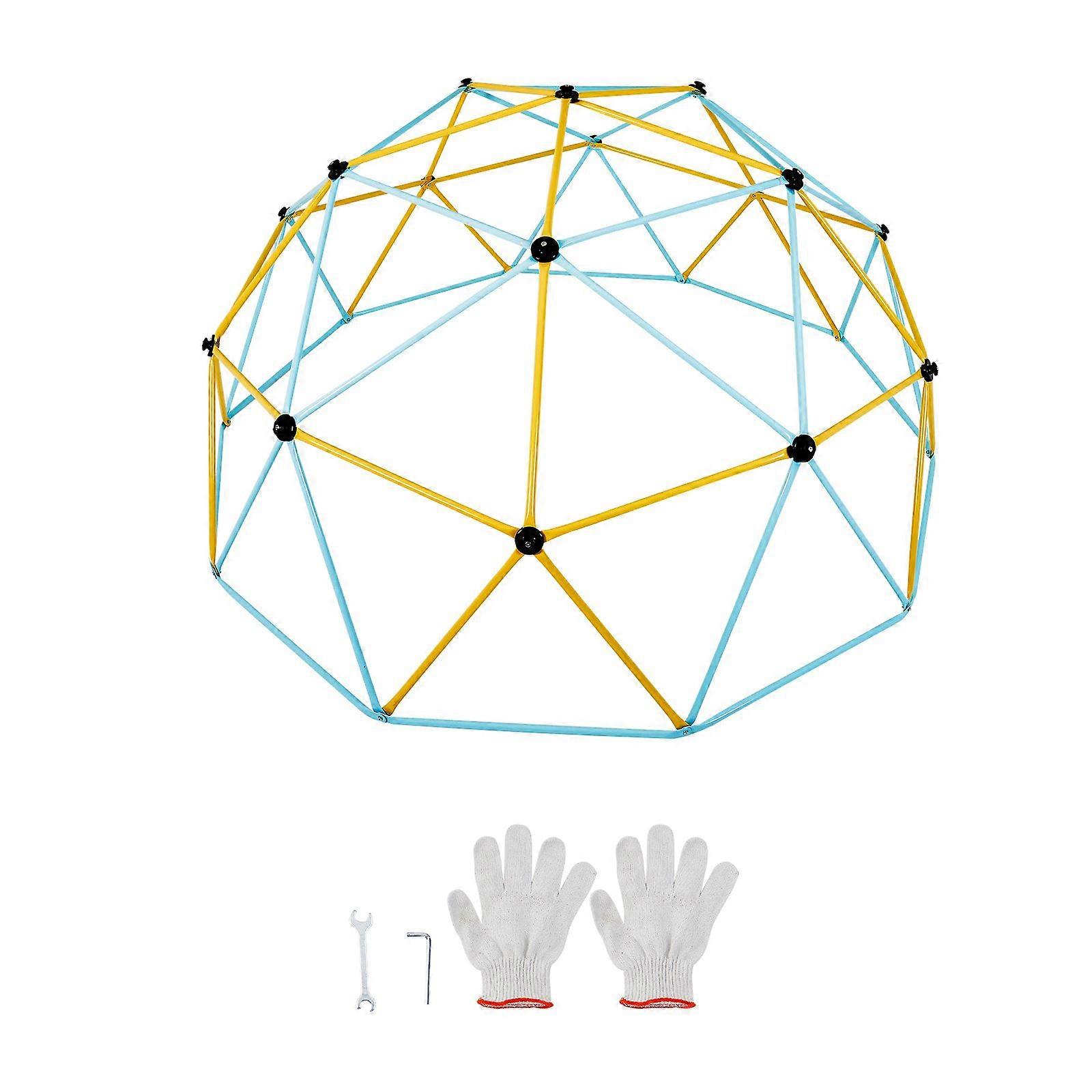Θόλος αναρρίχησης, γεωμετρικό κέντρο παιχνιδιού ορειβατών θόλου 10FT για παιδιά ηλικίας 3 έως 10 ετών, με λαβή αναρρίχησης, υπαίθριος εξοπλισμός παιχνιδιού πίσω αυλή