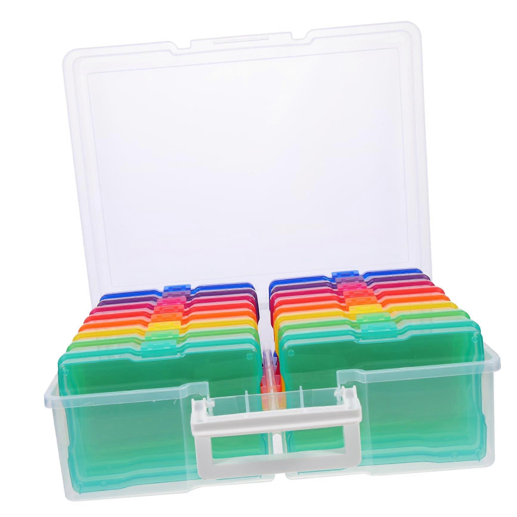 Sturdy Plastic Card Organizer Box for Storage with 16 Compartments