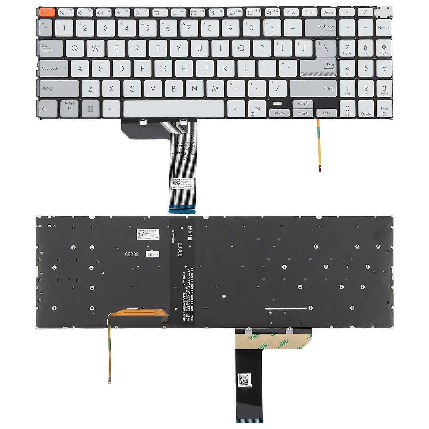 US Version Backlit Keyboard for Asus Vivobook Pro 15X OLED K6501 (White)