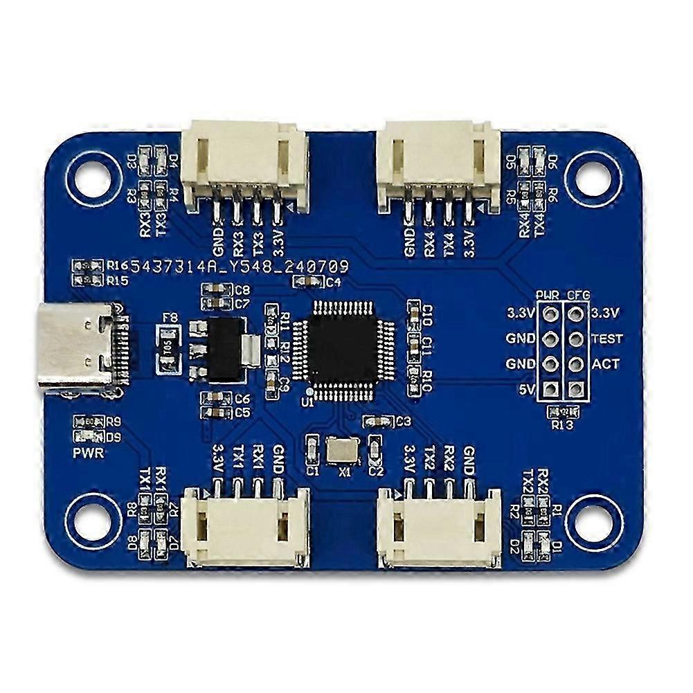 CH344Q USB Type C to 4 Port TTL Serial Module 4Channel Serial Port UART MultiChannel Serial Port Expansion Module