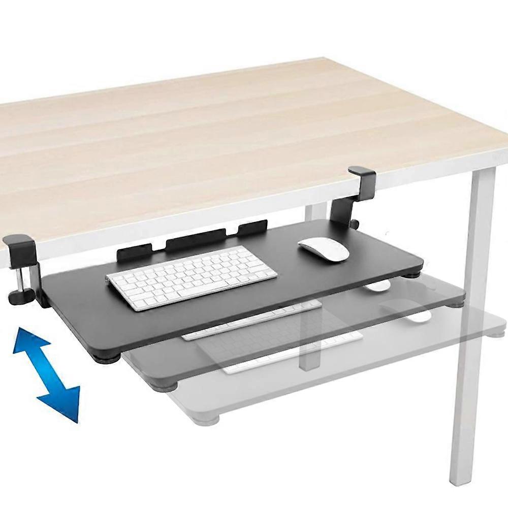 keyboard tray, adjustable height, slide rails