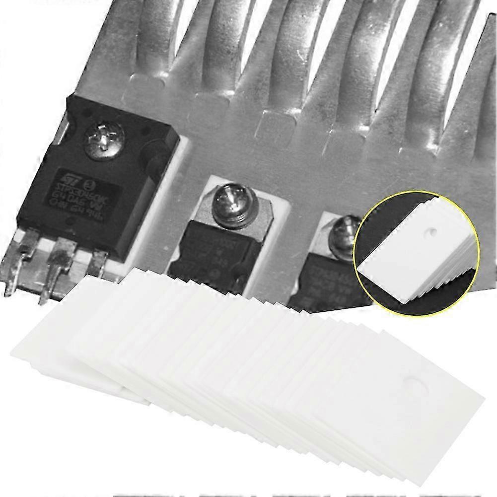 100PCS TO-247 Alumina Ceramic Insulating Sheet MOS Transistor IGBT Cooling Pad 17 x 22 x 1mm