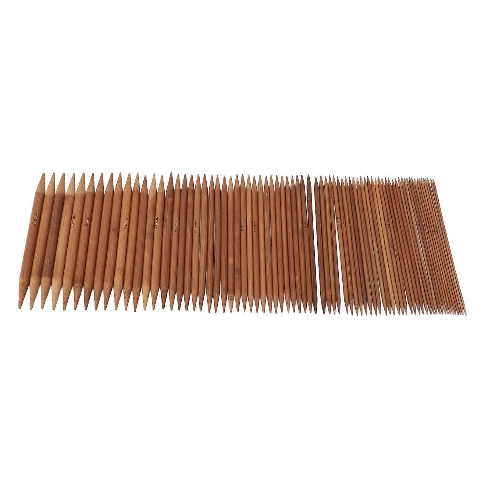 75 Pieces Knitting Needles Set Carbonized Bamboo Sweater DIY Double Pointed Knitting Needles 5.9in Length