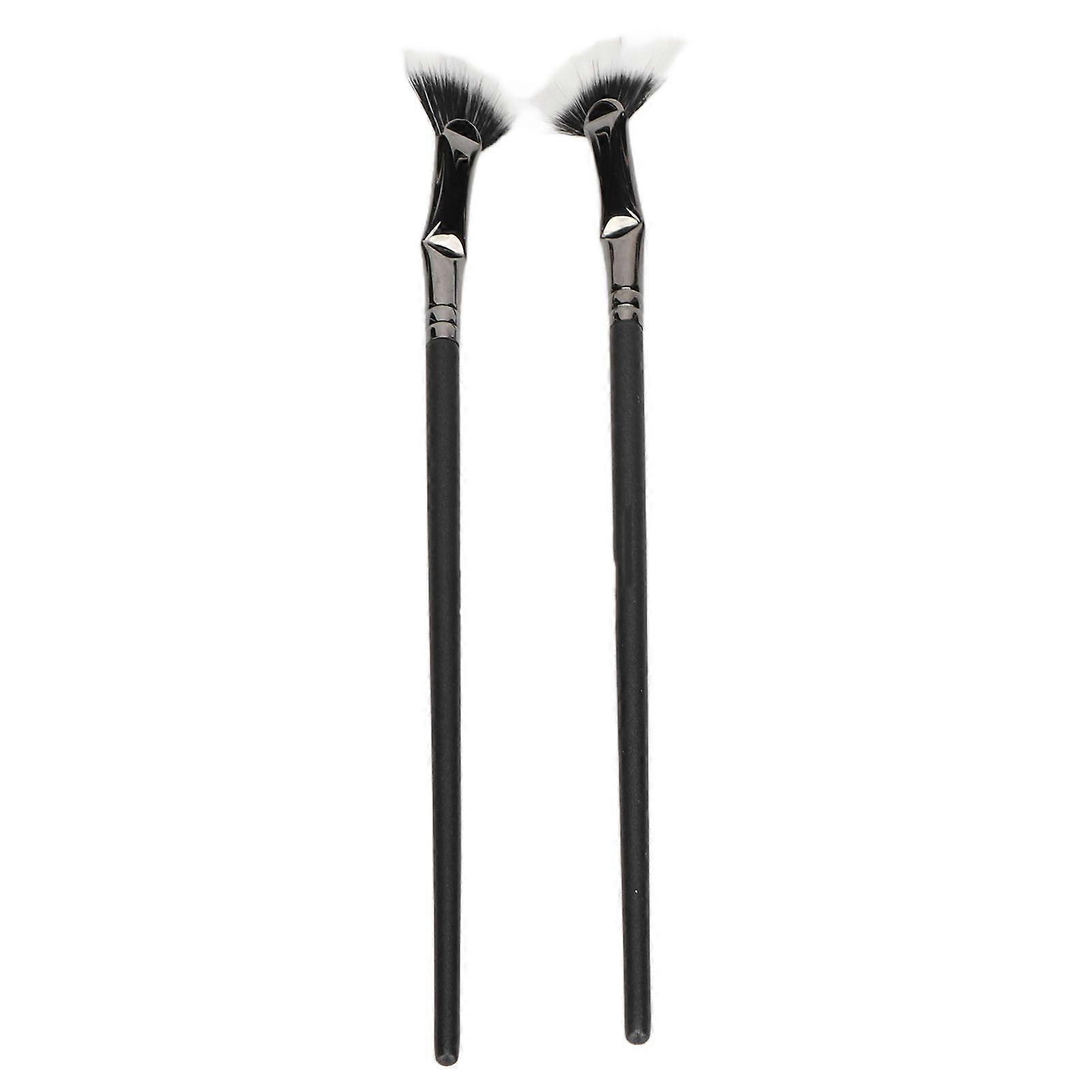 2 Pcs Mascara Fan Brushes for Clump-Free Application