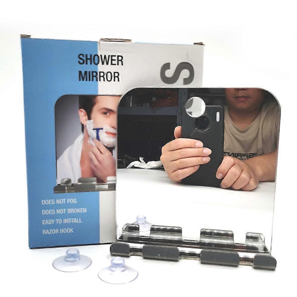 Fogless Shower Shaving Mirror with Razor Holder Strong Suction Cup Shower
