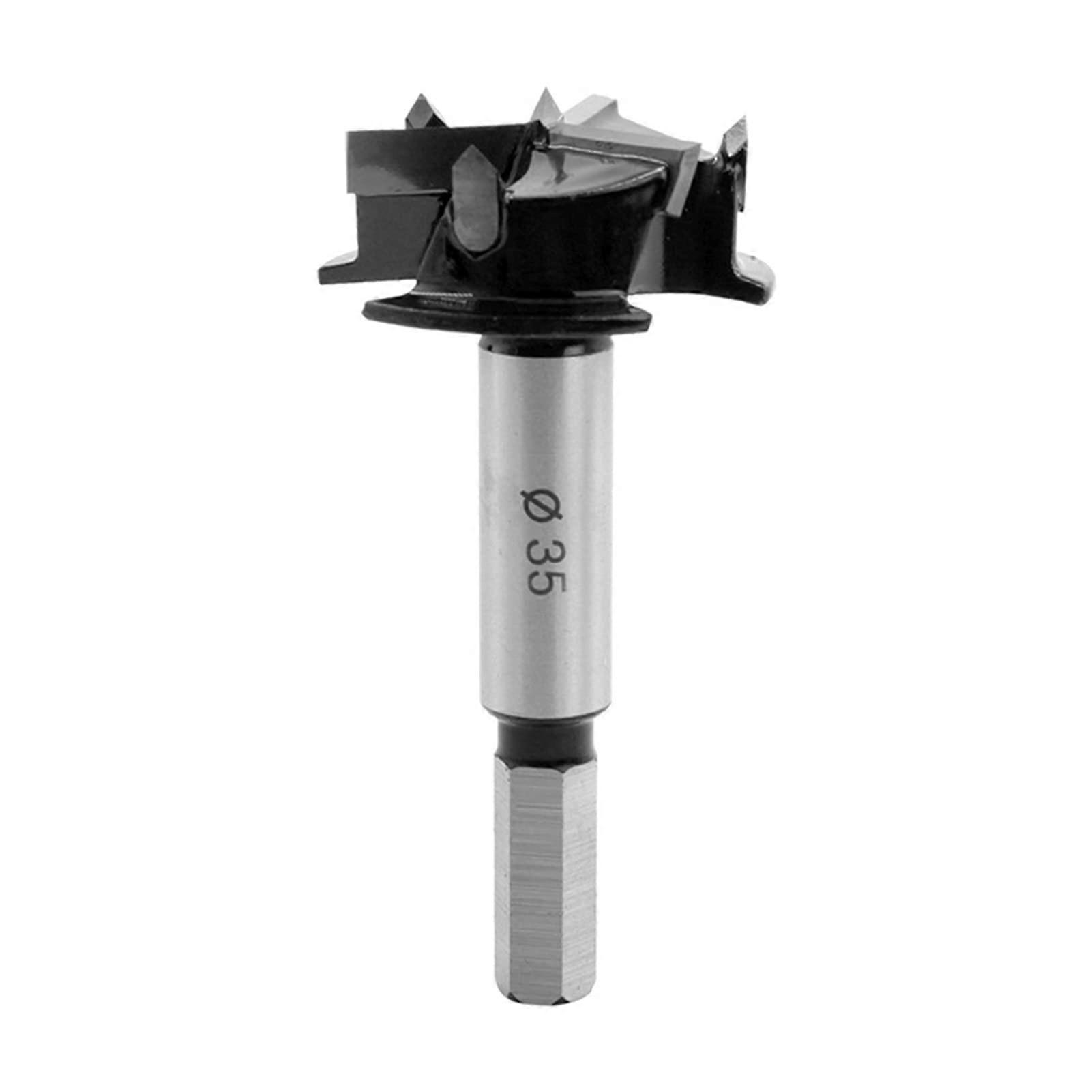 Three-blade Woodworking Drill Bit 35mm Alloy Drill Head for Plastic Hinge Opener and Wood Processing