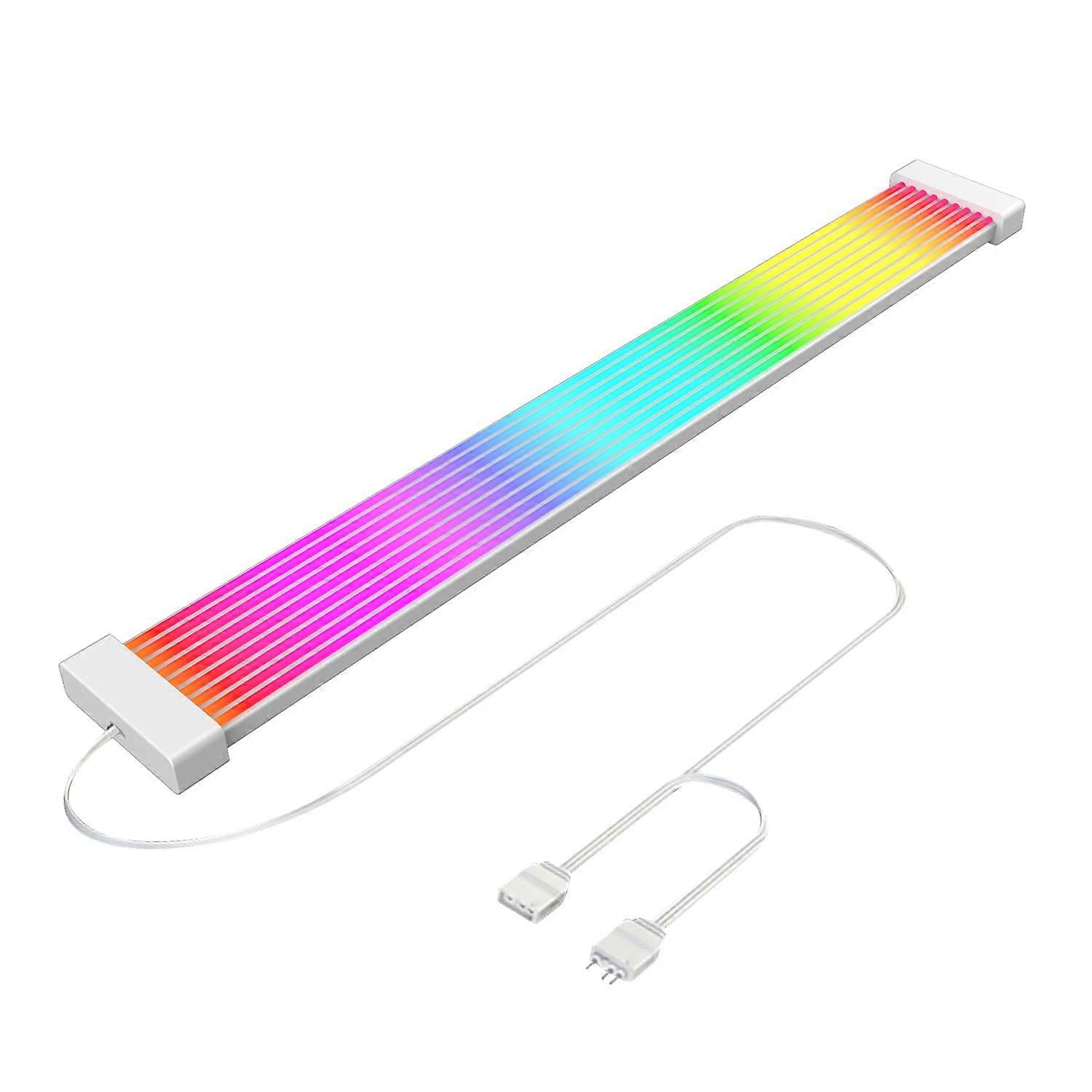 PC RGB Light Strip for PSU Cables, CL300 5V 3Pin ARGB Sync, Compatible with 6Pin to 24Pin RGB Cable Extensions