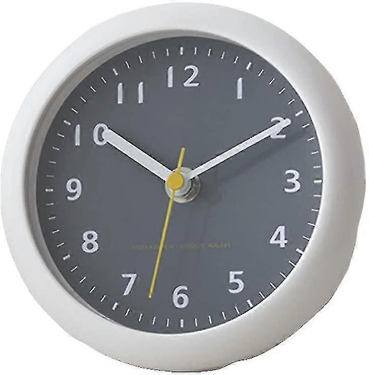 6インチバスルーム防水時計、サクションカップクロックウォールクロックグレー