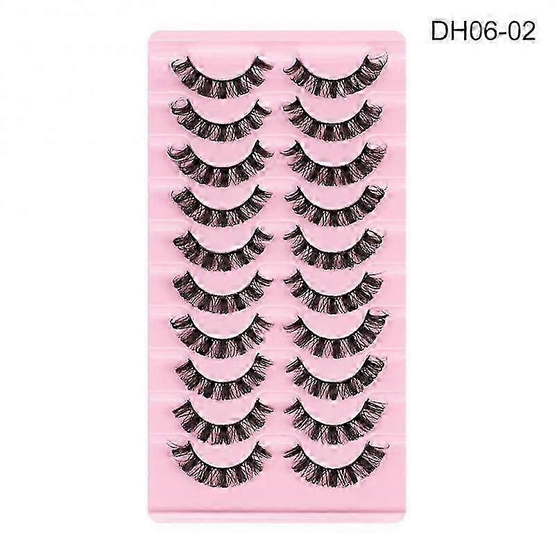 10Pair Natural False Eyelashes Thick Eyelashes Make Up 3D Mink Lashes Soft
