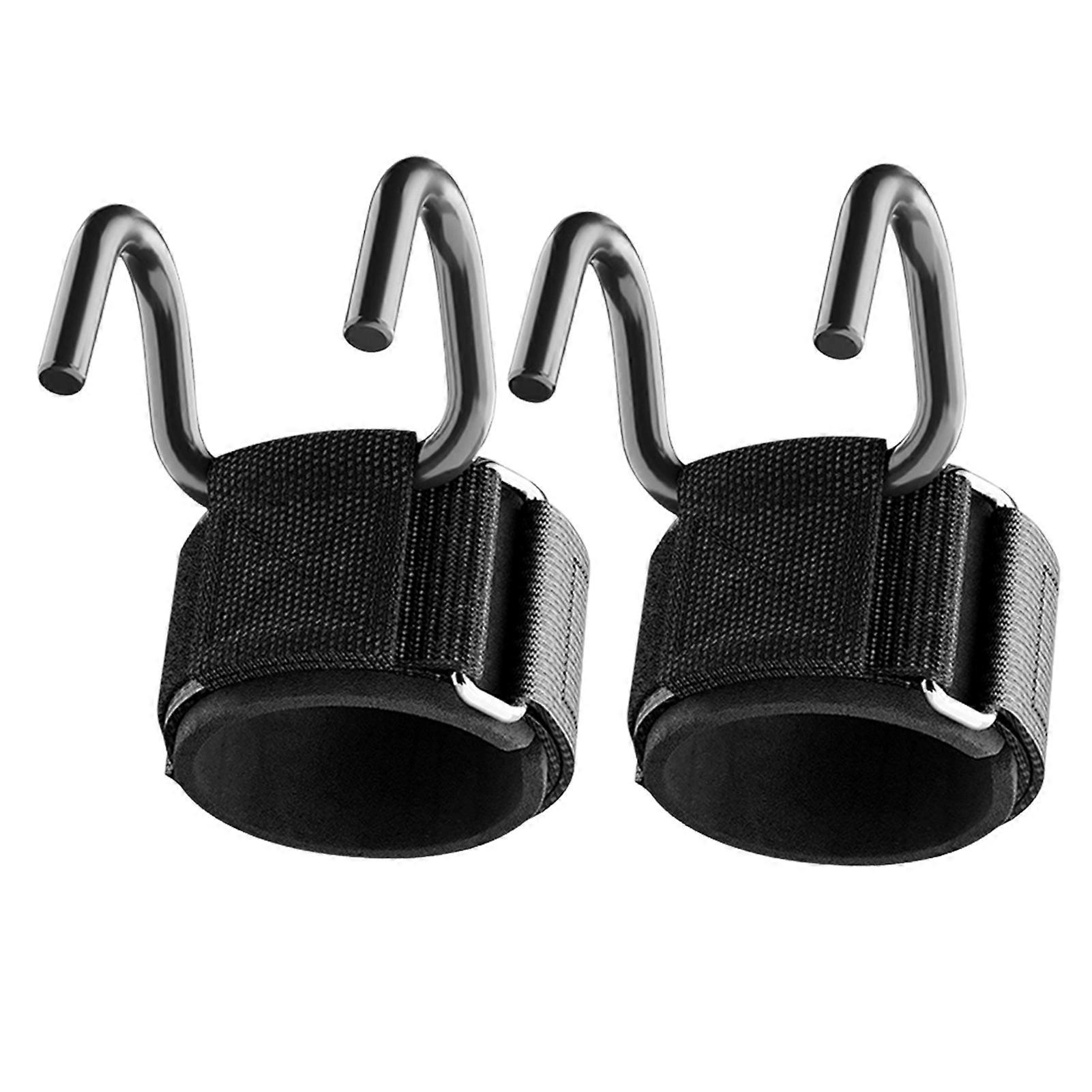 Fitness Wrist Wraps With Hooks for Pull Up Strength Training Fitness Hook Grips Straps for Home Gym