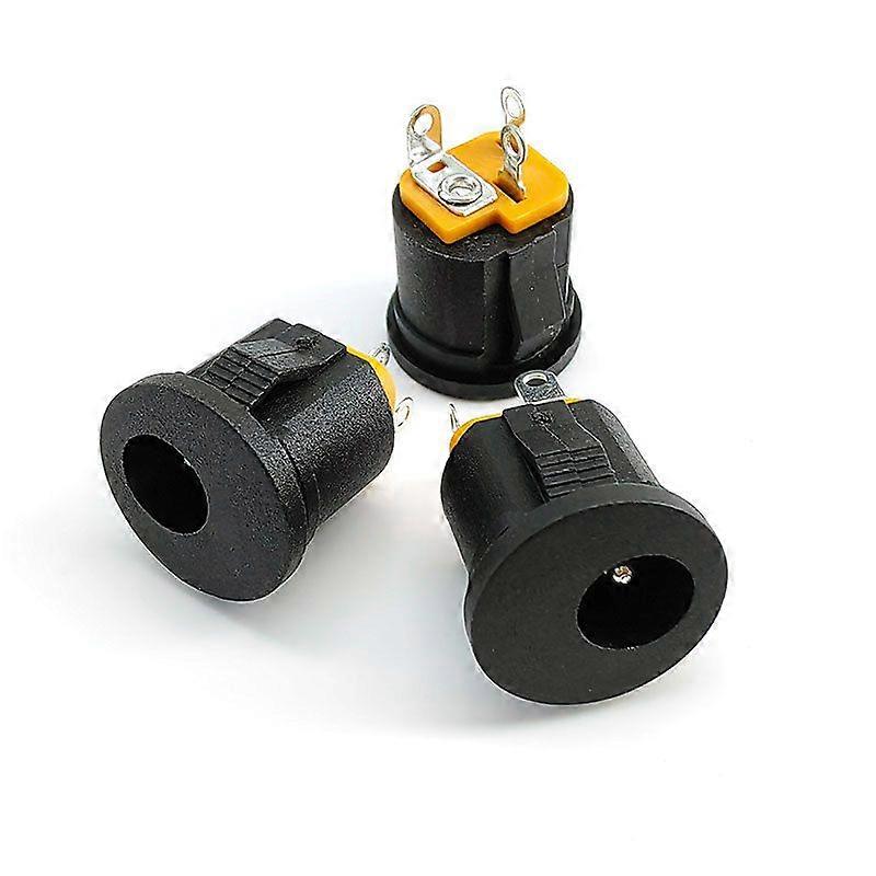 50pcs DC Jack Socket: Power With Locking Mechanism 5.5mm X 2.1mm Panel Mount Electrical Plug For Reliable Power Connection