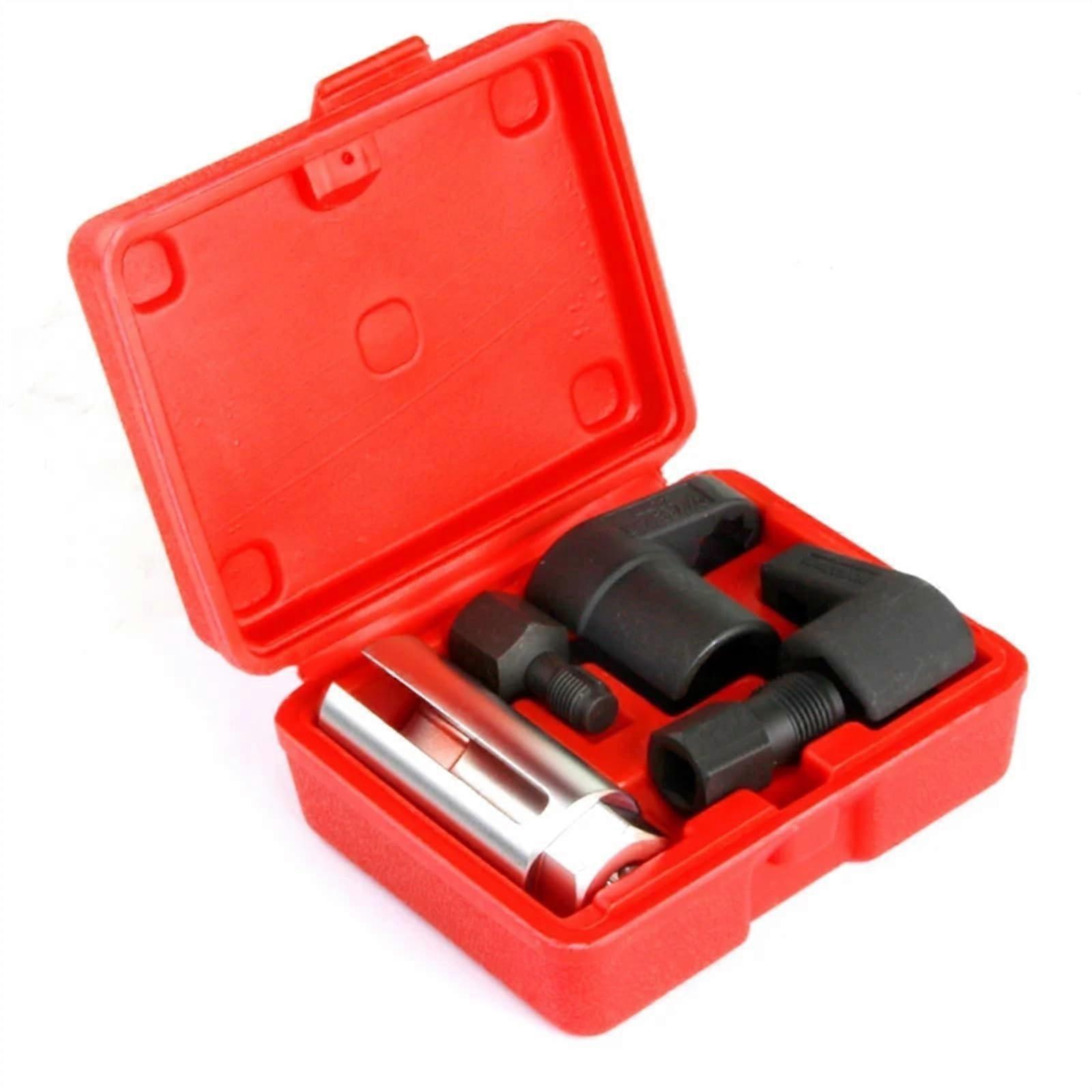 5Pcs Oxygen Sensor Wrench Kit with Thread Chaser Tool for O2 Socket Removal and Offset Vacuum Sensor Compatibility