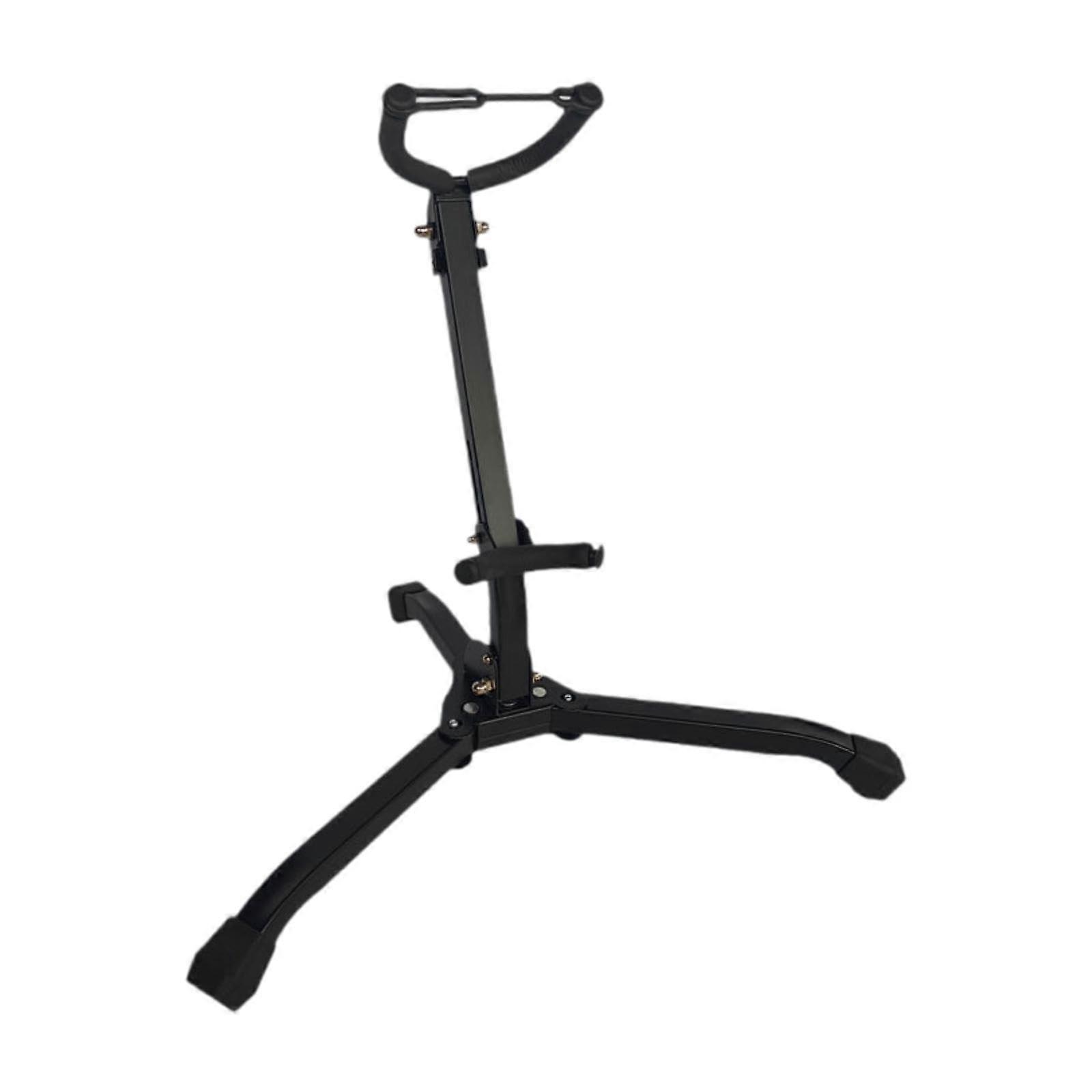 Foldable Saxophone Stand,Wind Instrument,Musical Instrument Accessory,with Triangle Base Adjustable Backrest Holder Rack
