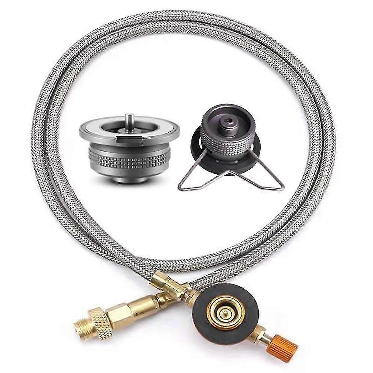 Camping Stove Gas Adapter Split Stove Converter Connection Hose