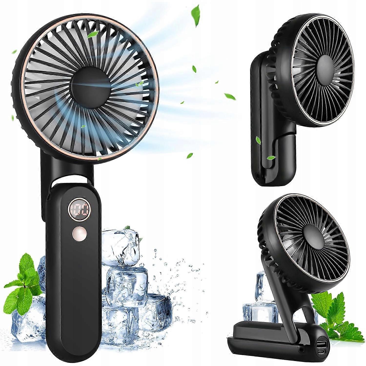 Mini Fan Standing Handheld Fan Usb Led Pocket