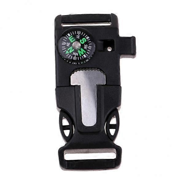 2-4pack Plastic Side Release Buckle Emergency Whistle Compass Outdoors Light