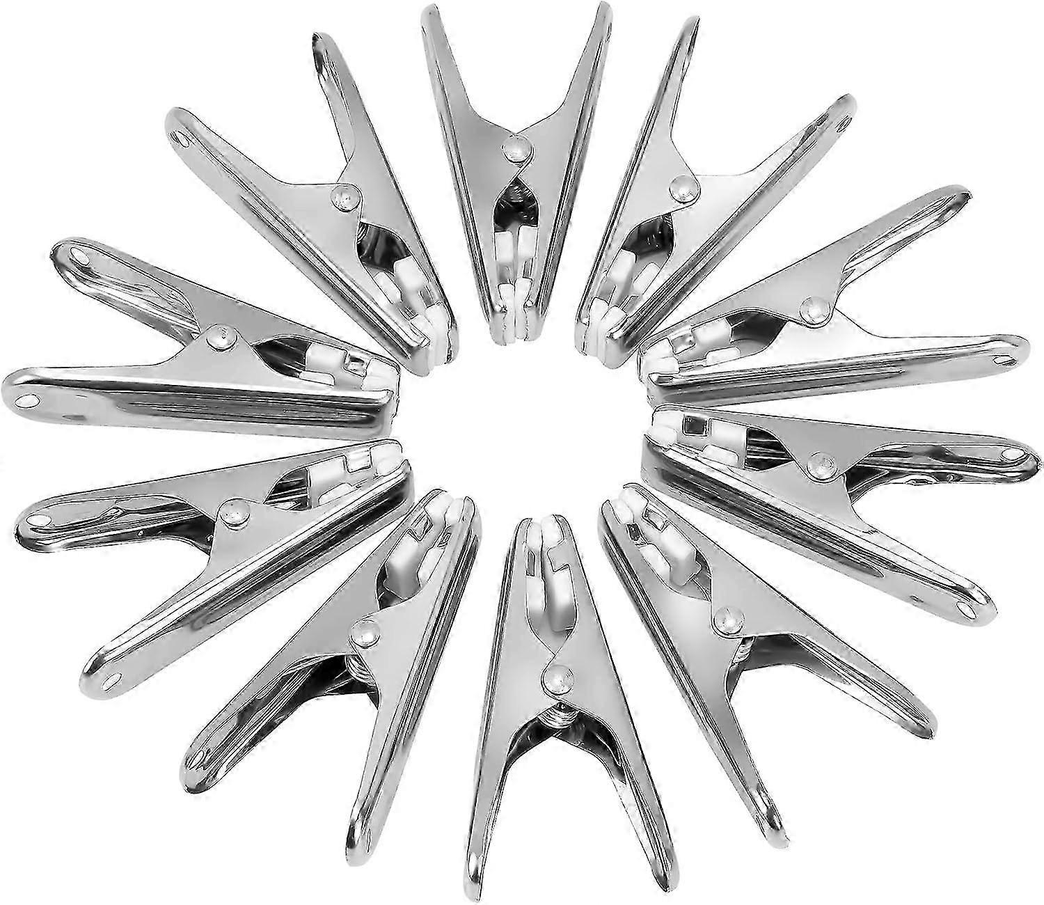 20pcsステンレス鋼の服のペグ - 強力なグリップと耐久性のある金属ランドリークリップ