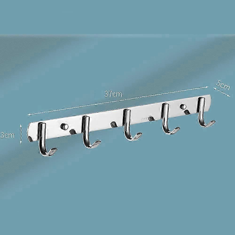 Wall Mounted Coat Rack with 5 Hooks, Hook for Towels