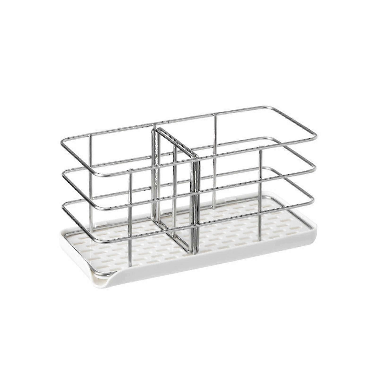 Stainless Steel Wall-Mounted Kitchen Storage Rack for Countertop Organization