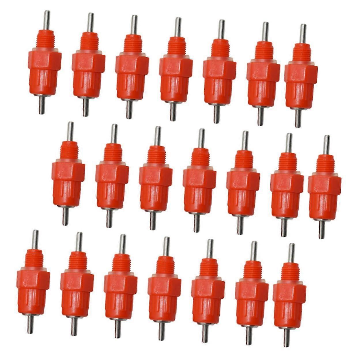 Poultry Drinker Automatic Broiler Nipple Drinking System with Steel Ball Red Disposable Razor Design