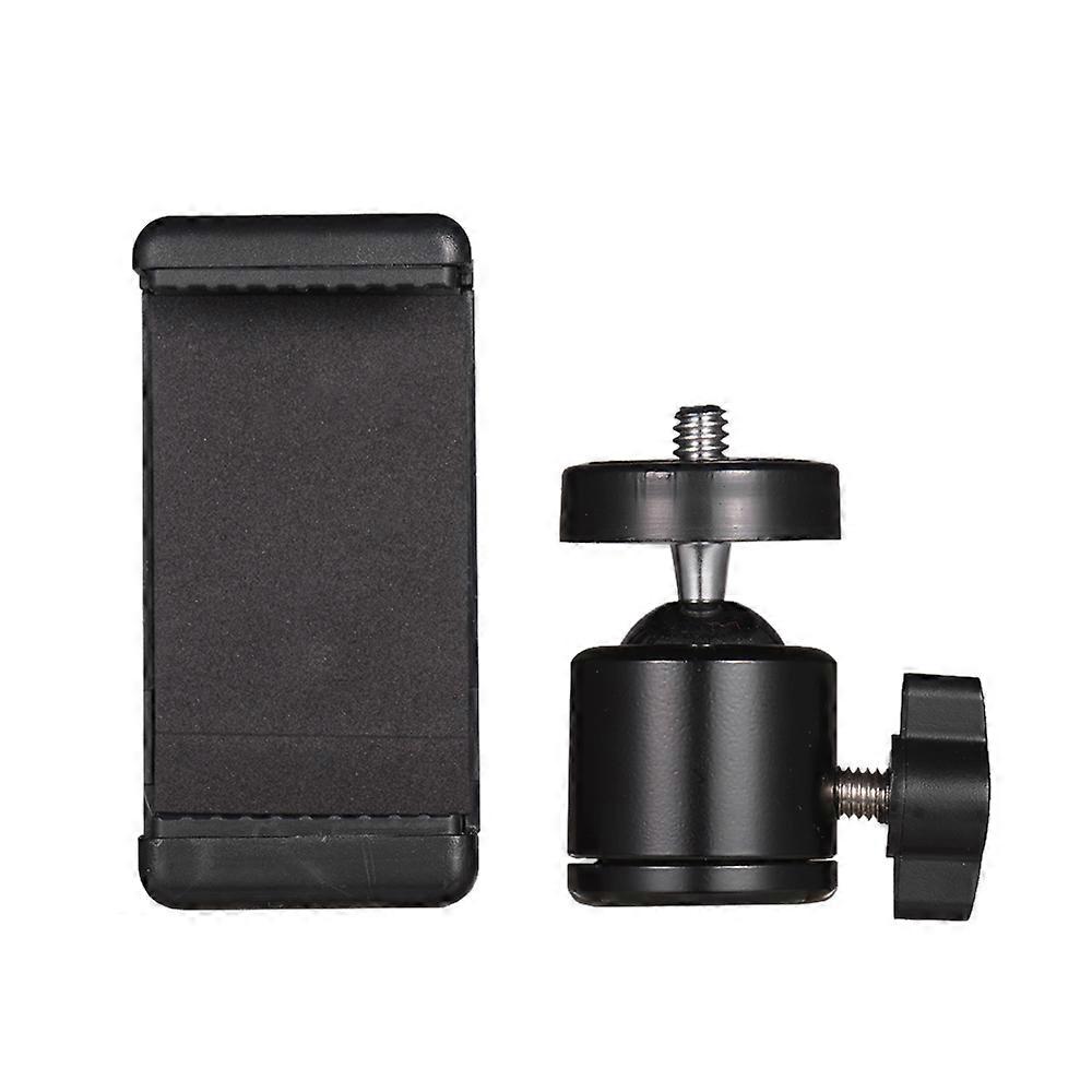 Adjustable Phone Holder Smartphone Clip + Flexible Ballhead Adapter Mount with 1/4 Inch Screw