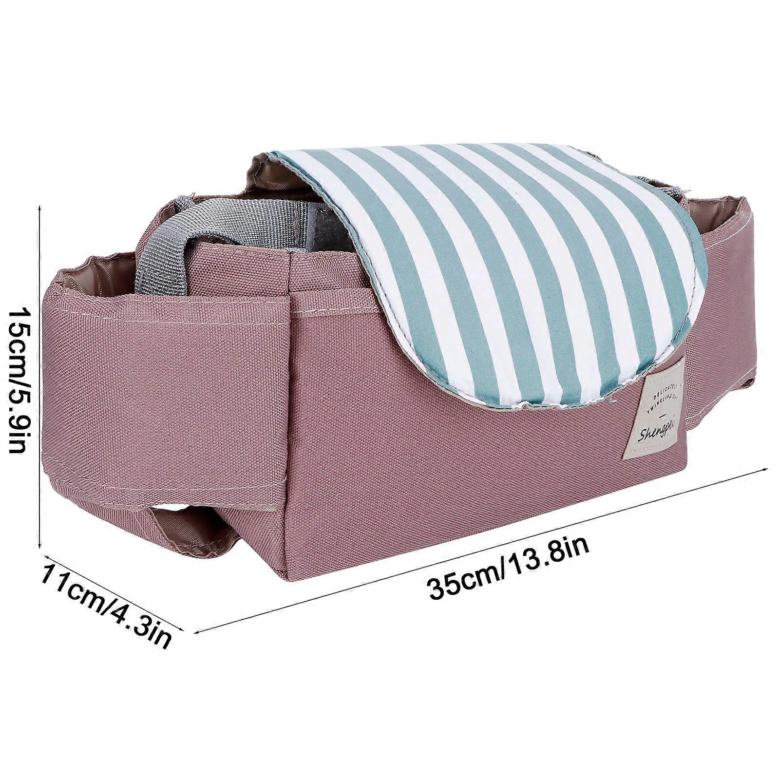 Munchkin Brica Sac de rangement pour poussette – Ajustement universel avec porte-gobelets et étui à lingettes, compatible avec UPPAbaby, Evenflo, BabyTrend et plus, noir