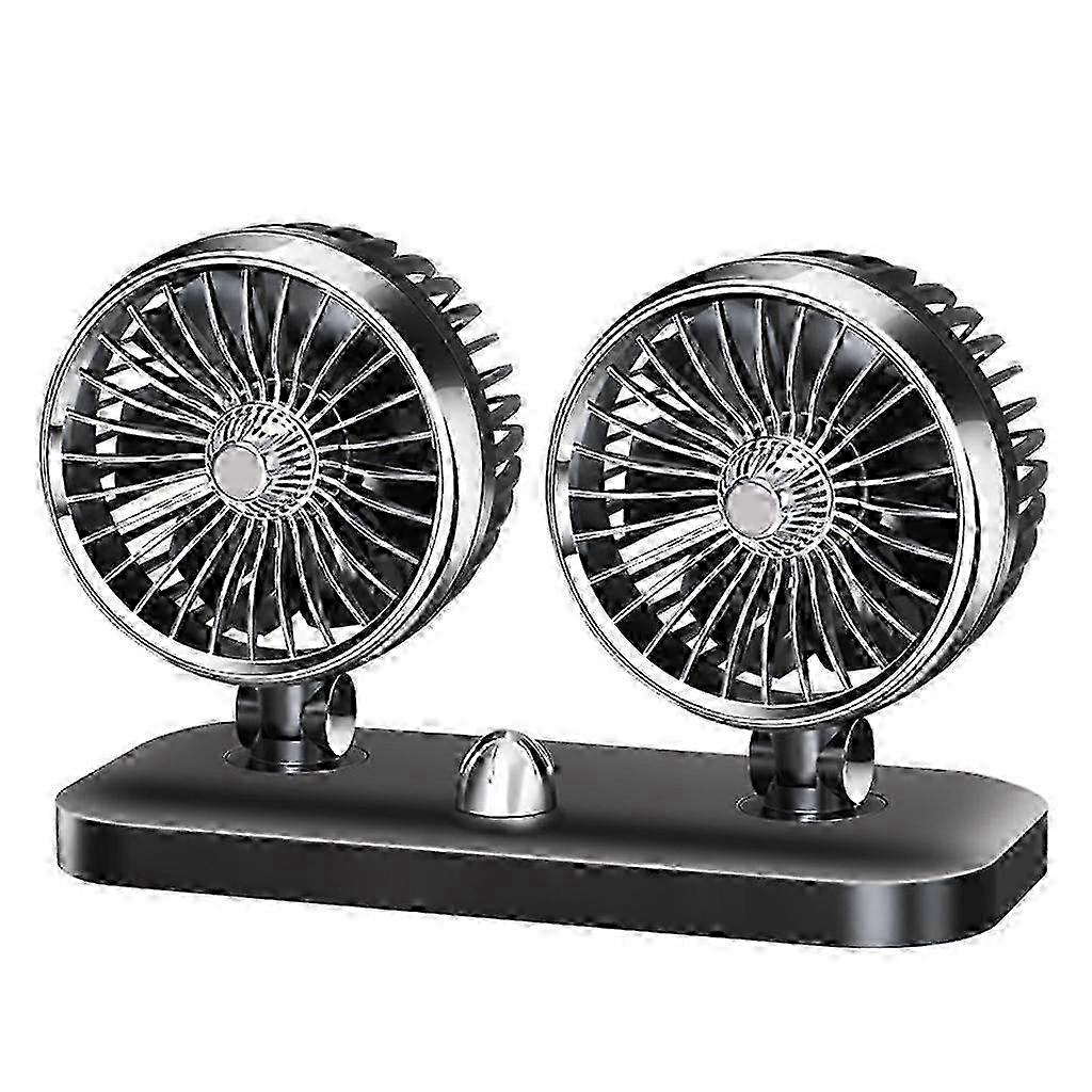 12V/24V Portable Electric Car Fan for Auto Cooling Air Circulation with Rubber Pad, Ideal for Various Vehicles