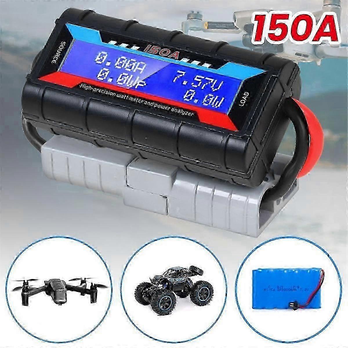 150A LCD Digital Amp Watt Meter Power Analyzer for Anderson Plug Tool in Solar Caravan Usage