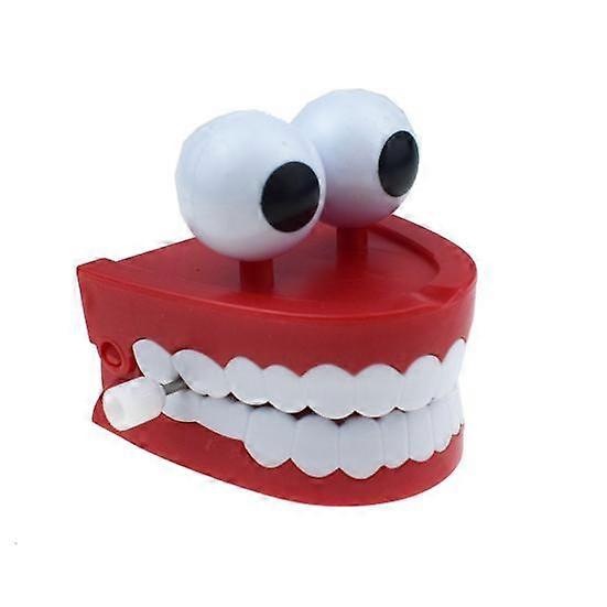 Clockwork Toy Creative Shape Big Eyes Jumping Denture Educational Mechanical Toy Halloween Prank Decoration Gift