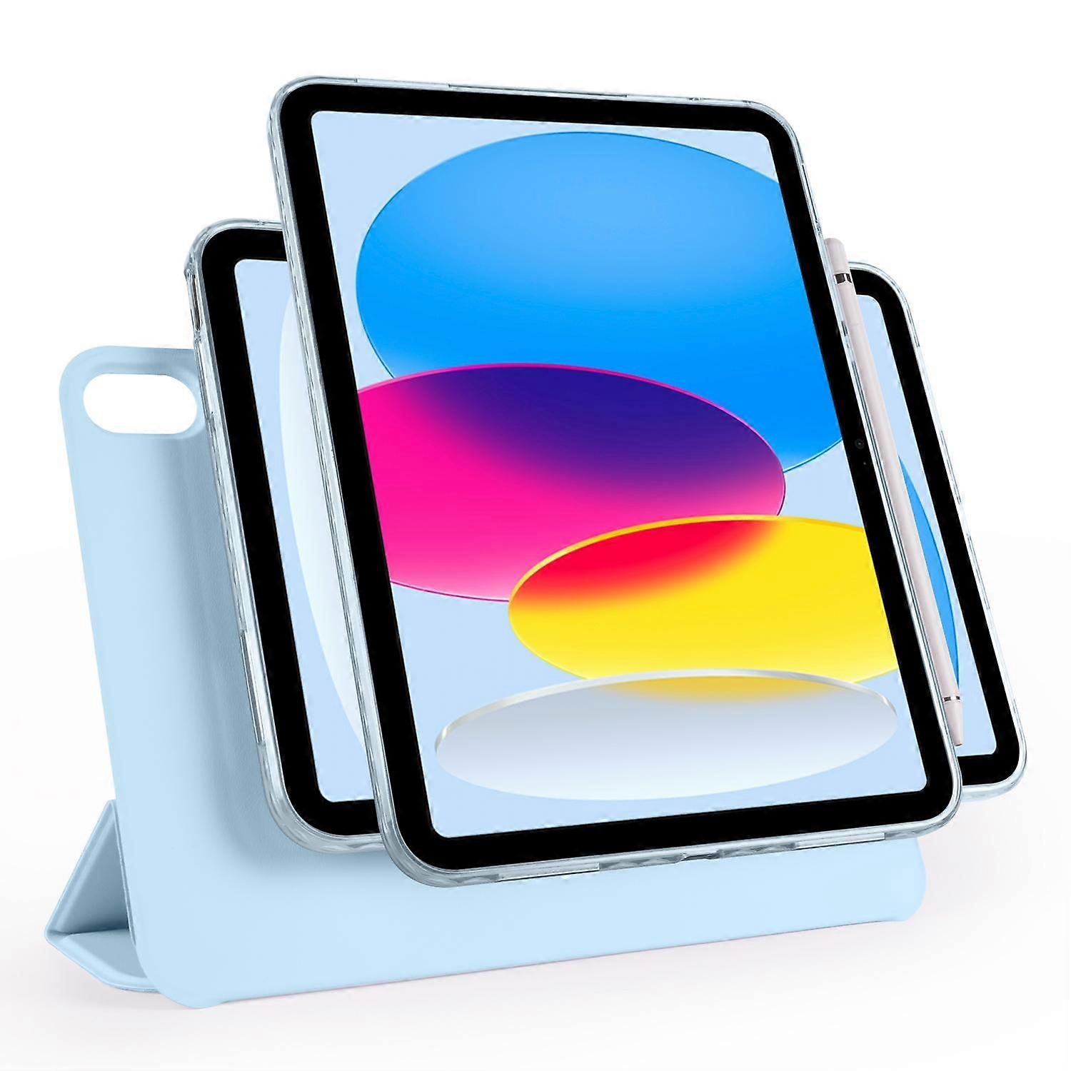 Trifold Magnetic Split Acrylic Leather Tablet Case