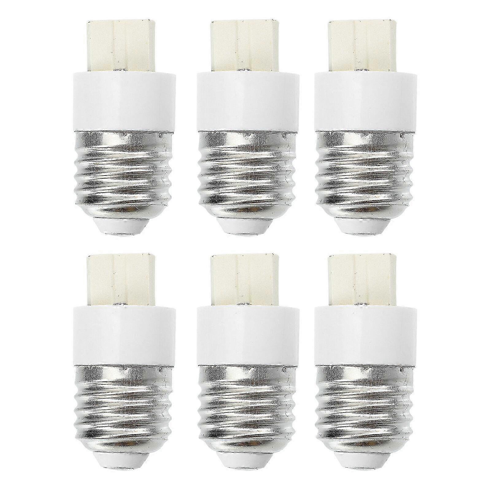 6pcs Bulb Adapter Lamp Base Converters Holder (e27 To G9)
