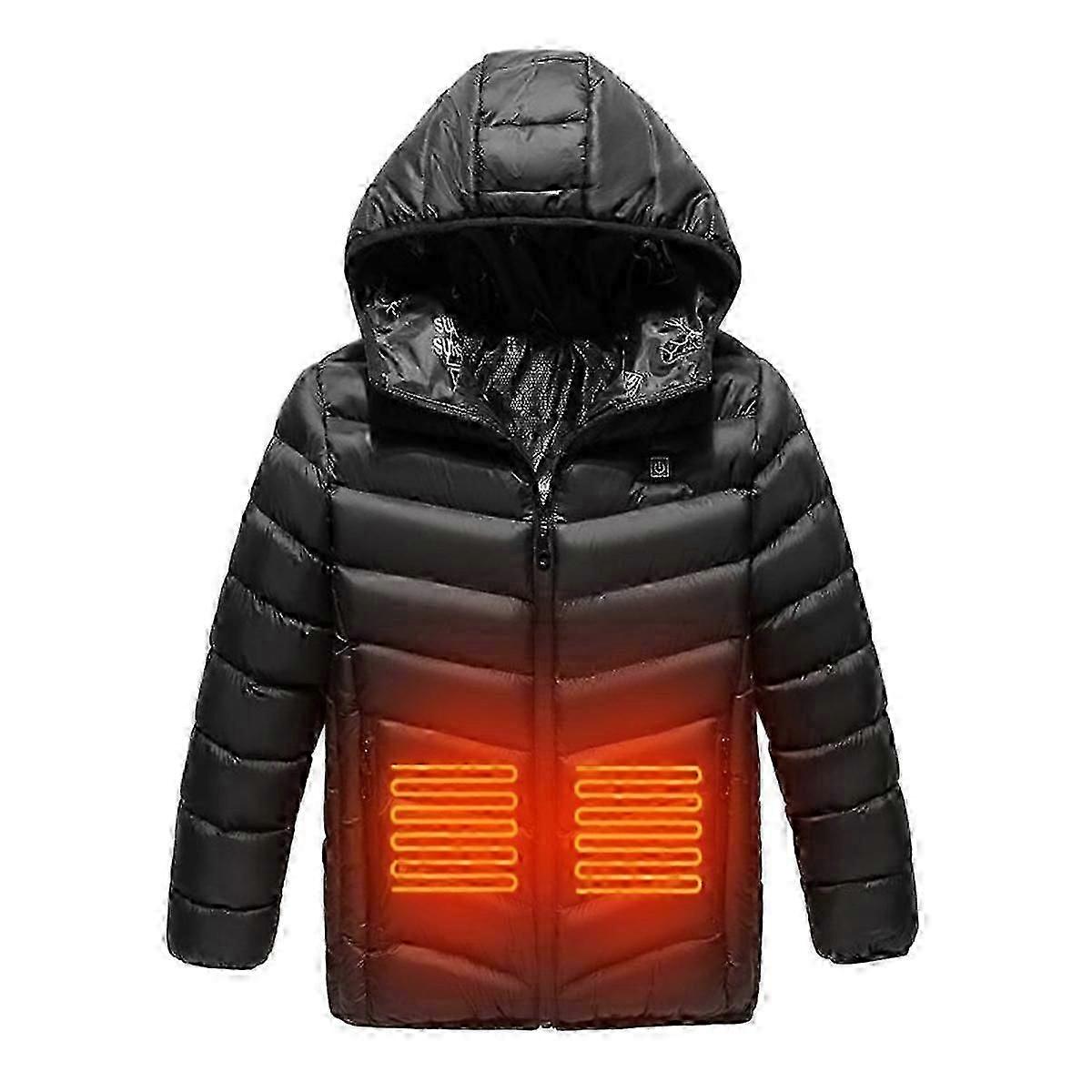 Erkekler ve Kızlar için Isıtmalı Ceket, Çocuklar Kışlık Kapüşonlu Isıtmalı Paltolar