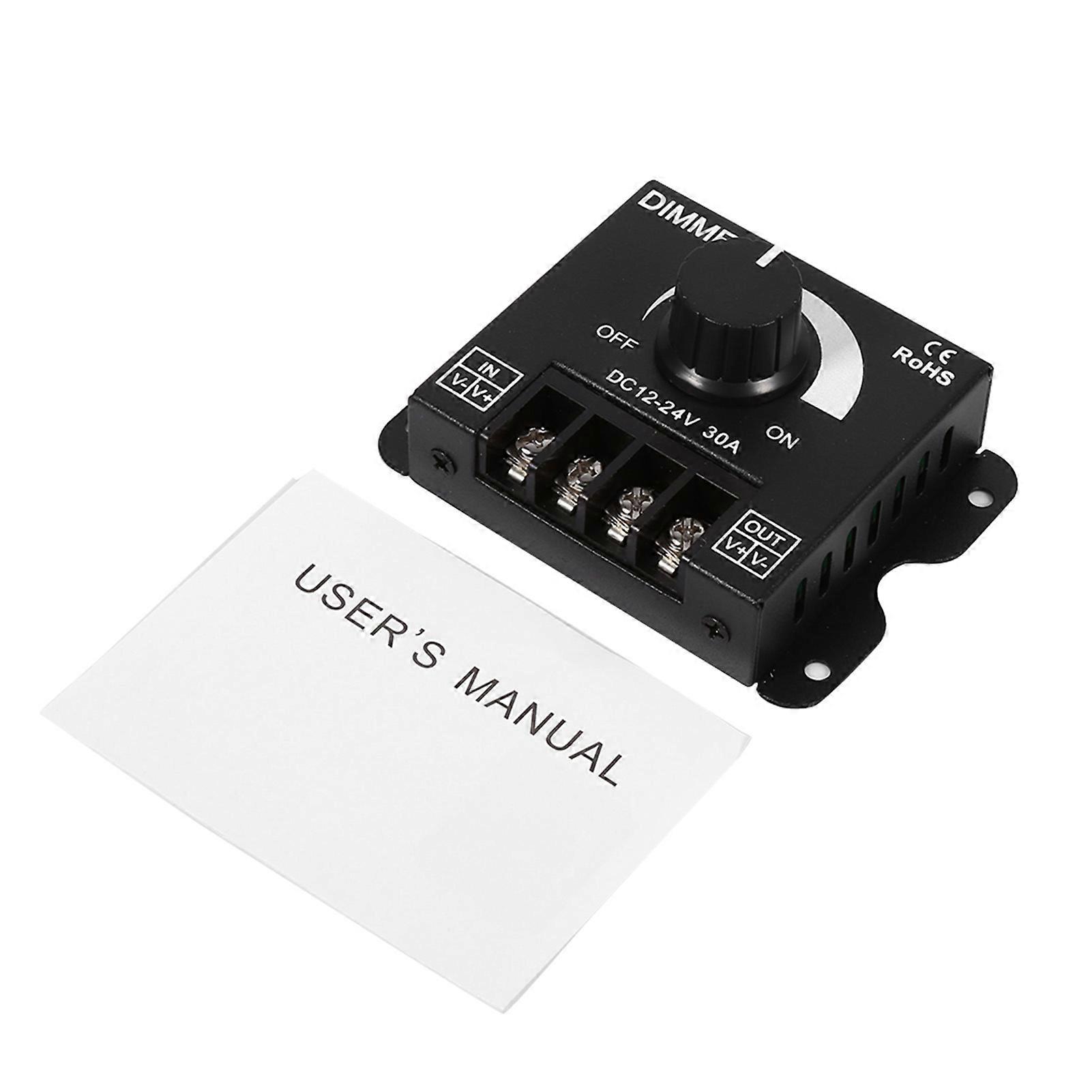12V-24V 30A LED Dimmer Switch, Manual Operation, for Single Color Strip Lights