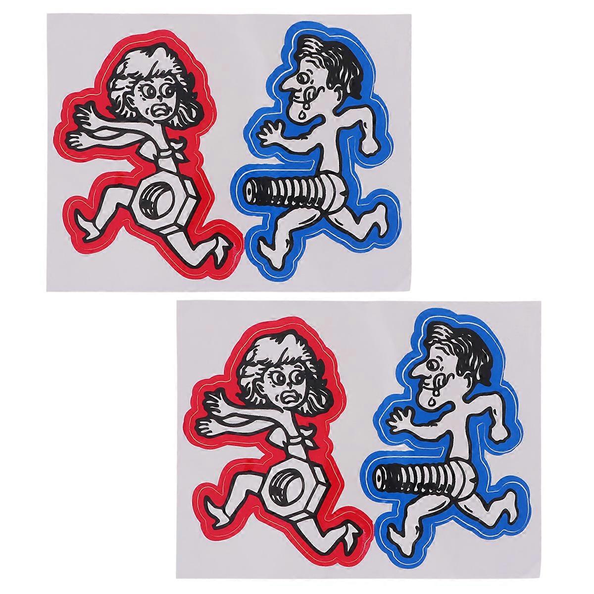 Car Decals Men Nuts Bolts Sticker Material Cool Design Motorcycle Bumper Decal 2 Sets