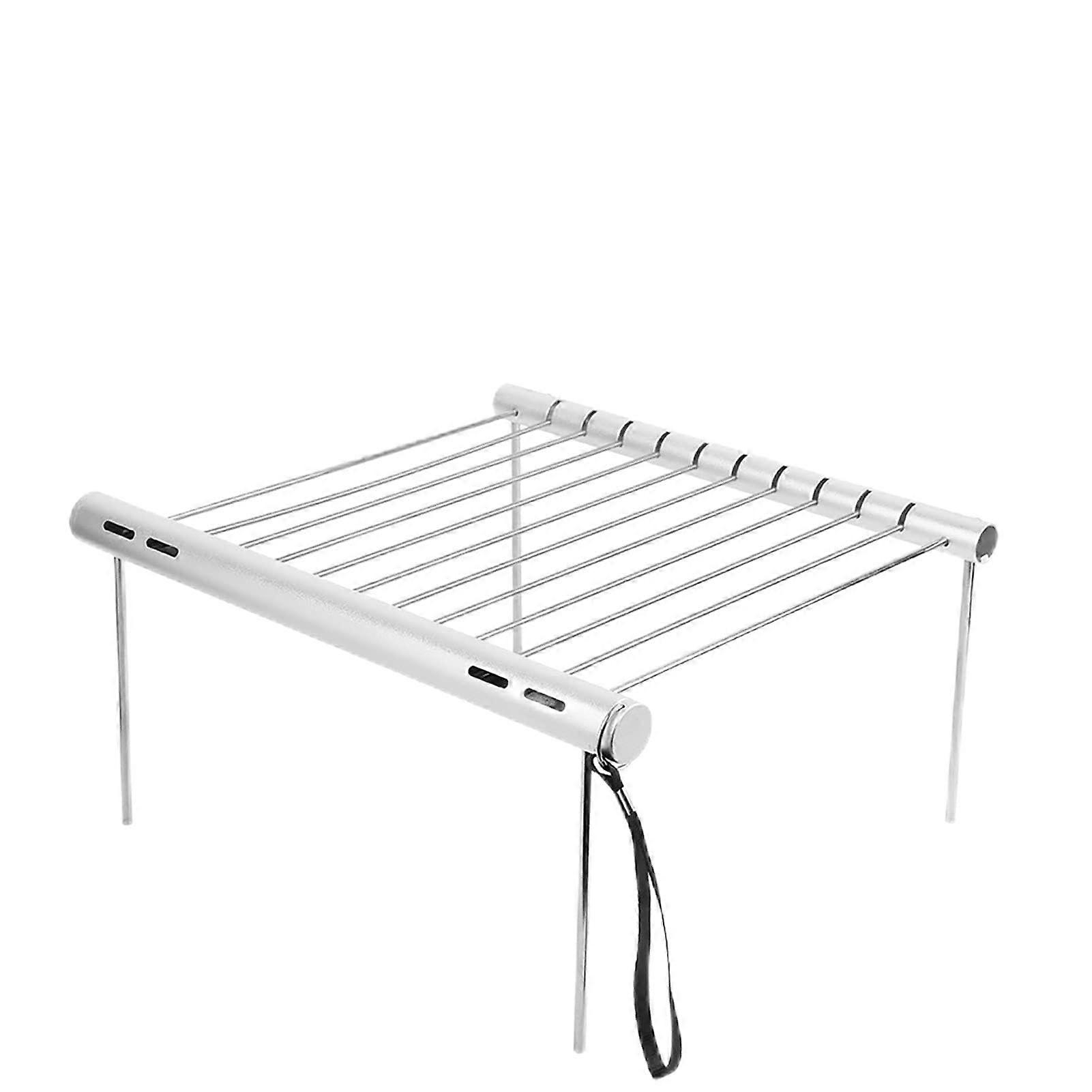 Portable Foldable Charcoal Grill, Stainless Steel, Lightweight and Durable for Outdoor Camping and Picnics