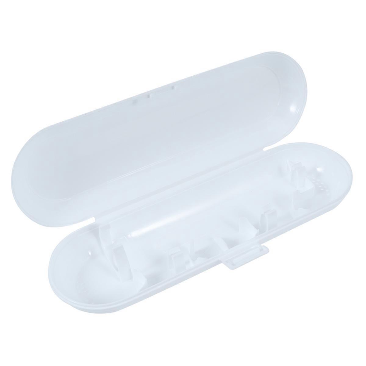 Travel Toothbrush Case Protective Box for Outdoor Travel White Compact Design Rectangular 1Pcs