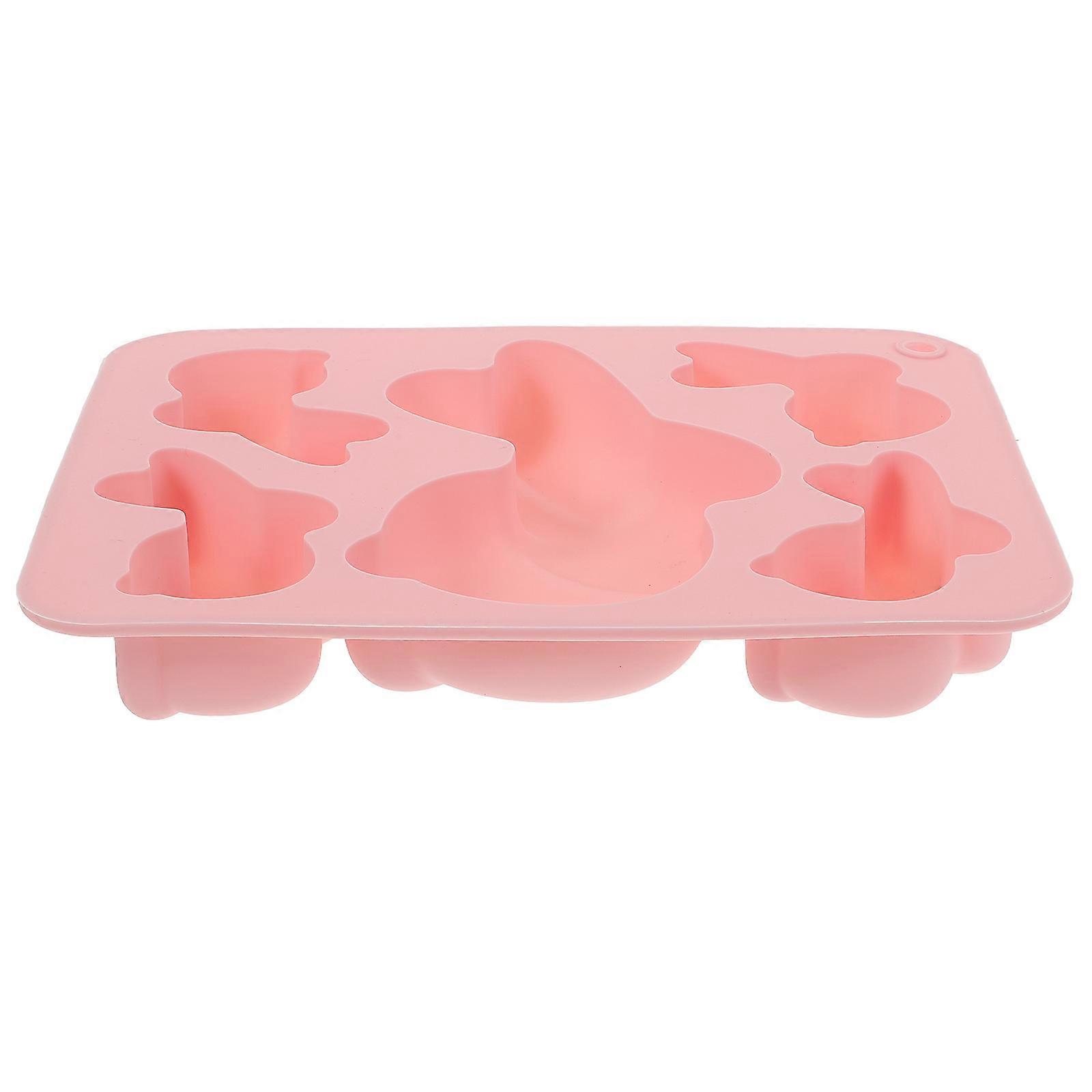 1pc Non Stick Rabbit Shaped Silicone Cake Baking Mold for Soap Making