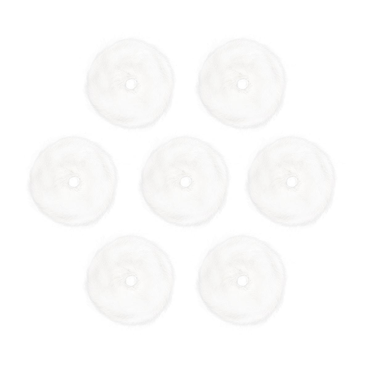 Furry Hair Ties Frcolor White Artificial Pom Pom Ball Elastic Ponytail Holders For Parties Ceremonies 10Pack