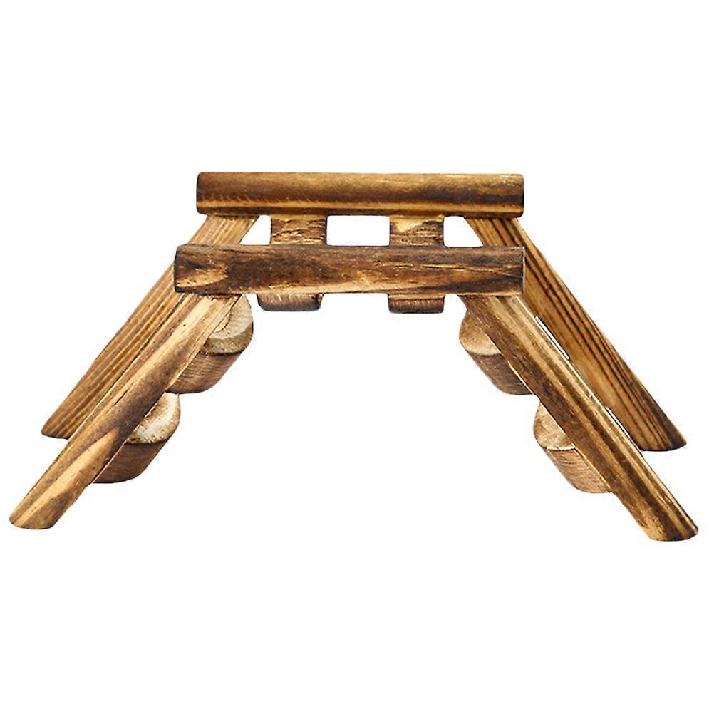 Toy Ladder For Hamster Exploring Toy Pet Owners Light Brown 19x7x8cm Climbing Exercise 1Pack
