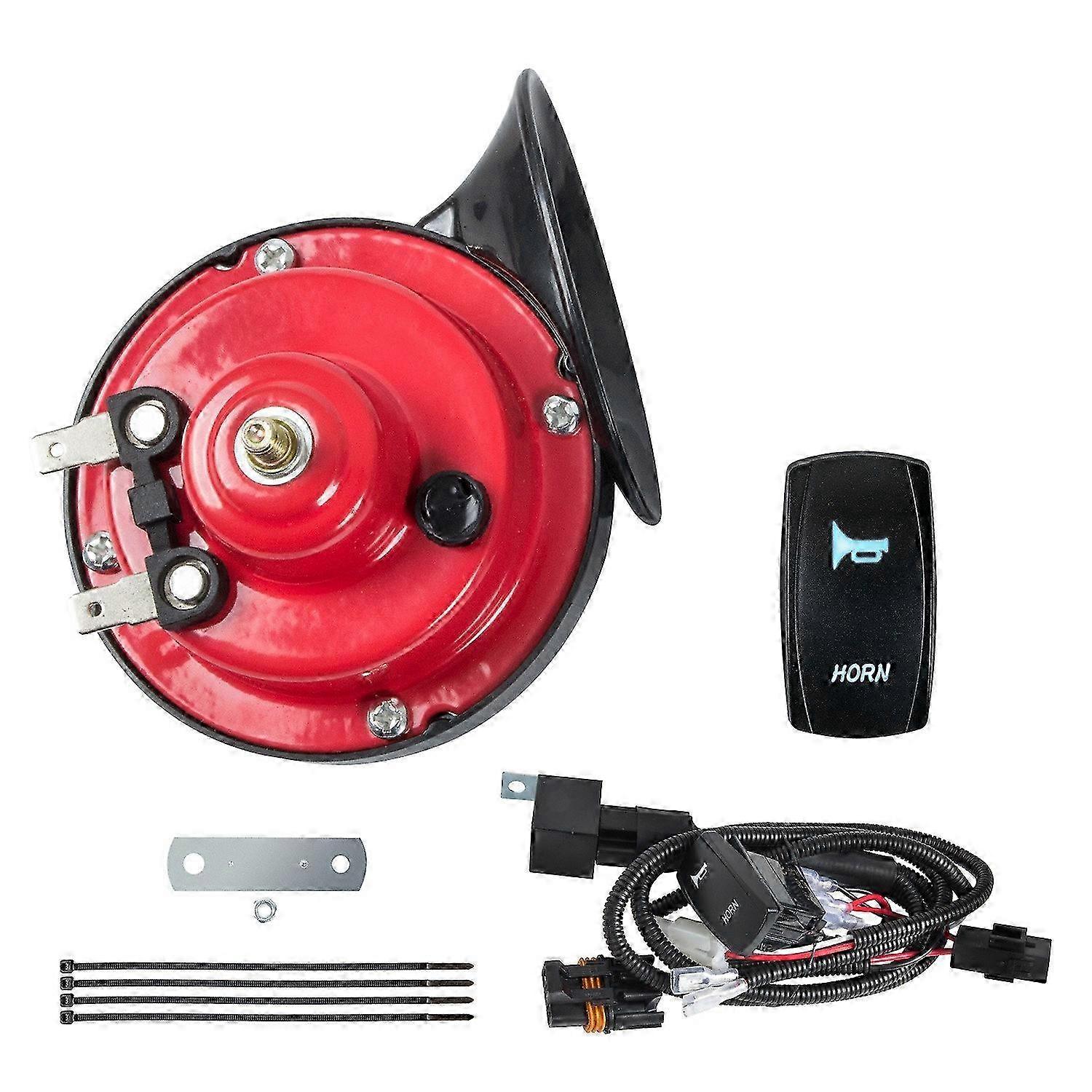 Universal 12V Horn Kit with Rocker Switch for UTV ATV Vehicles