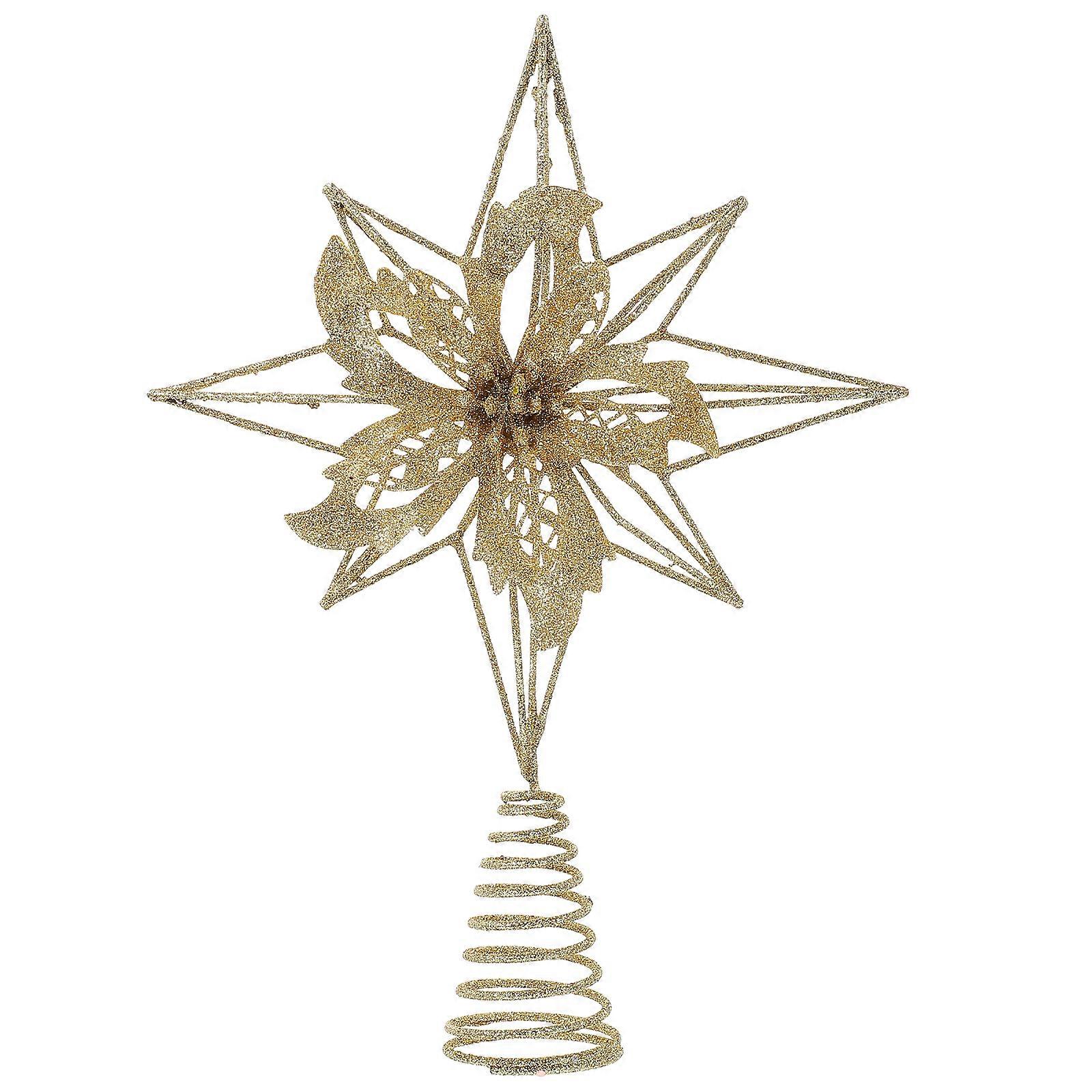 Here's a refined and engaging product description based on your input:
**Christmas Tree Topper – Decorative 5 Pointed Star Iron Adornment for